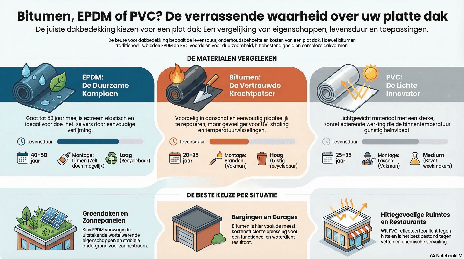 Bitumen, EPDM of PVC? De verrassende waarheid over uw platte dak
