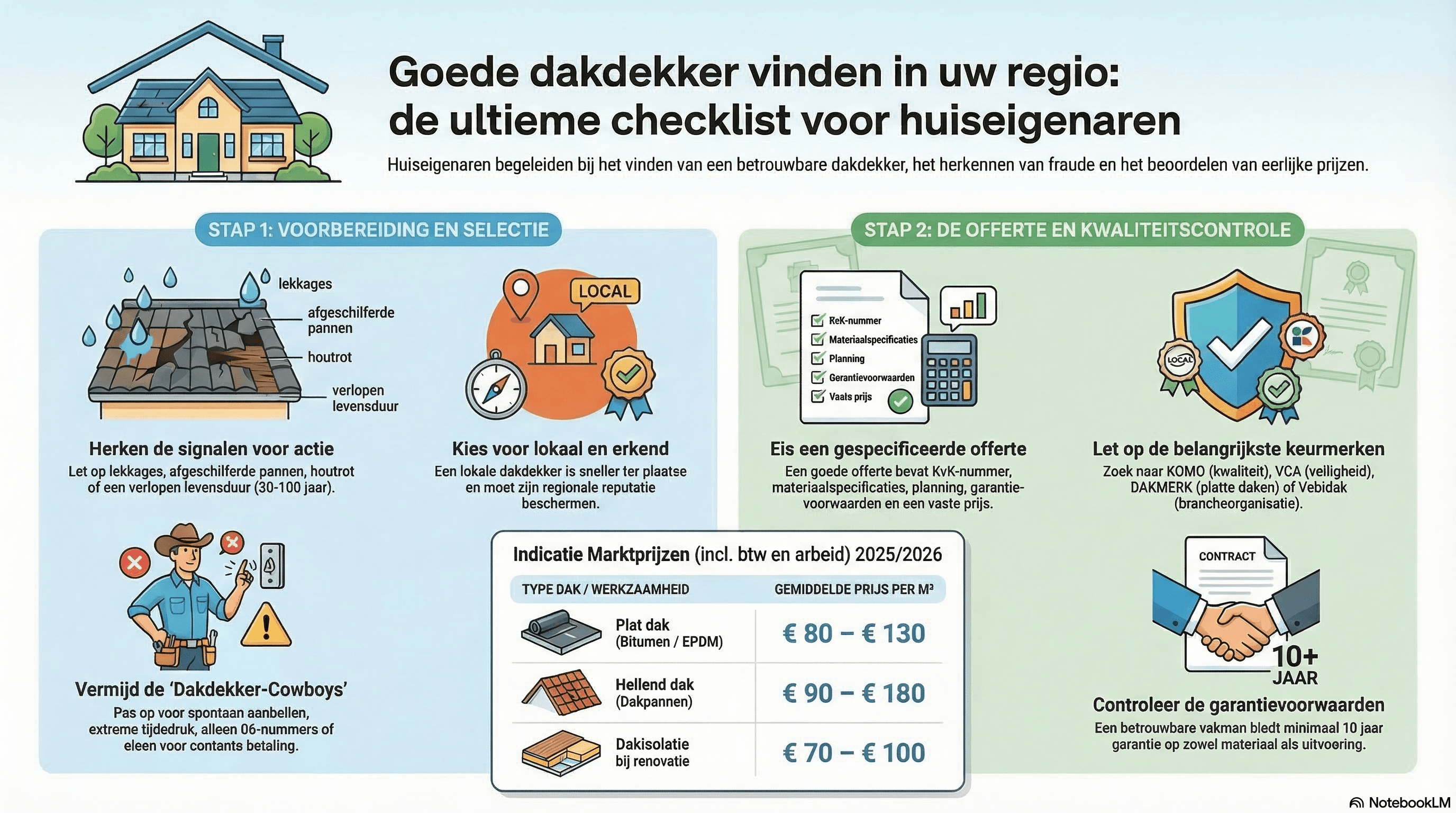 Goede dakdekker vinden in uw regio: de ultieme checklist voor huiseigenaren