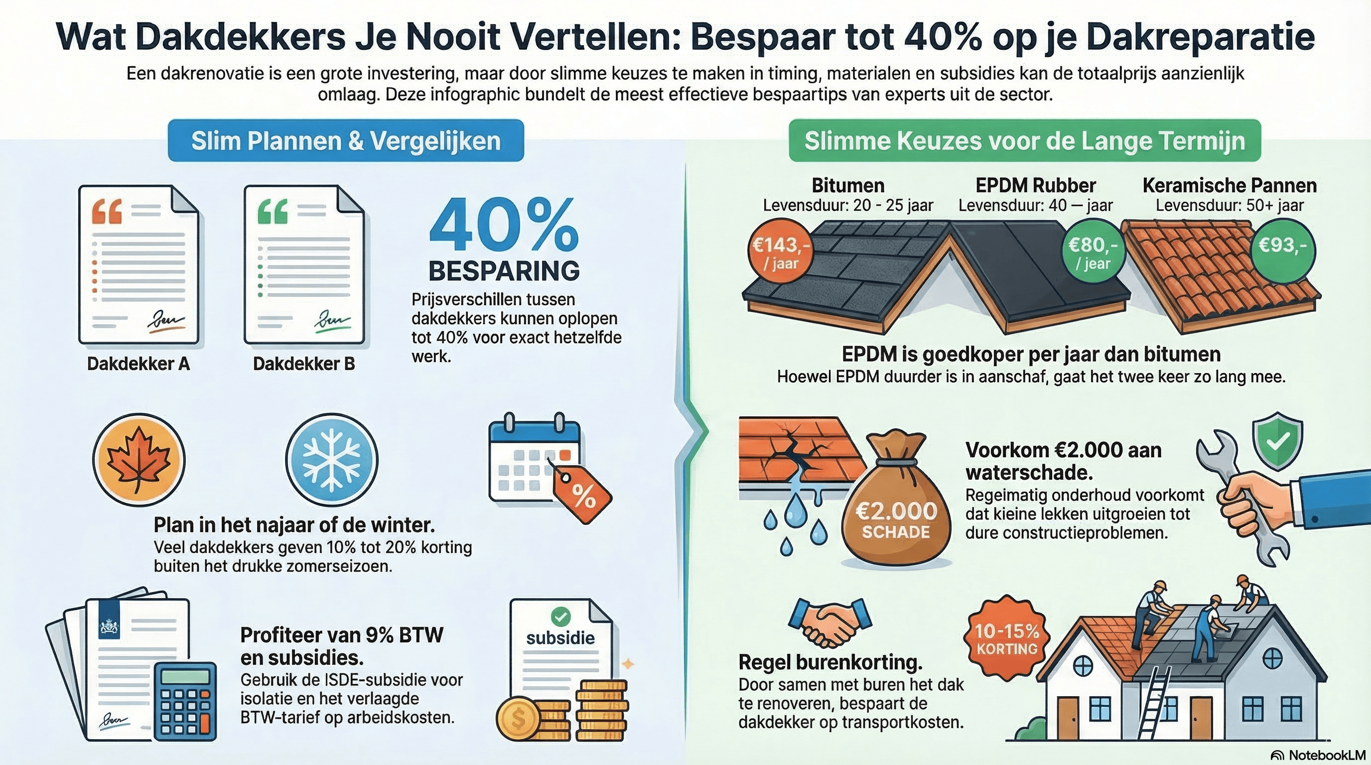 Stop met te Veel Betalen voor je Dak – 7 Professionele Tips die Elke Huiseigenaar Moet Kennen