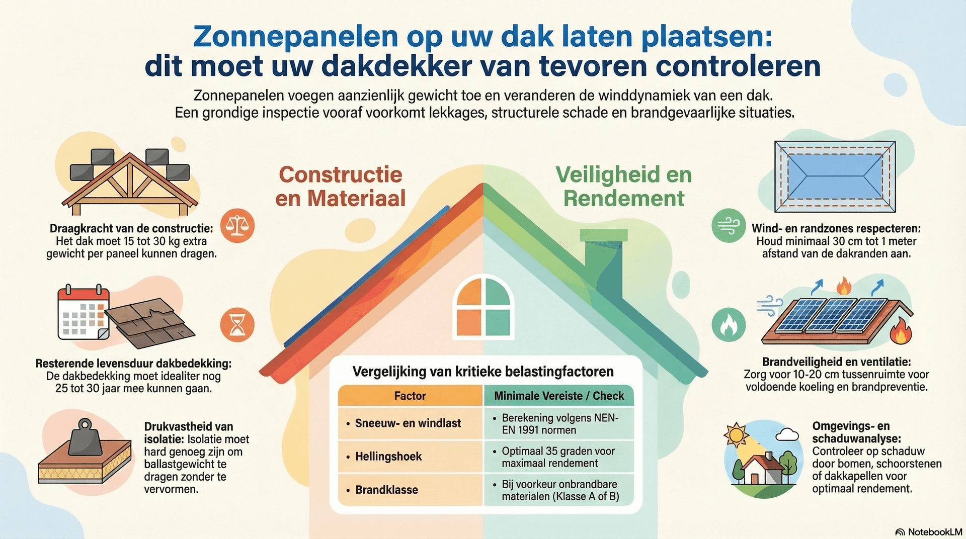 Zonnepanelen op uw dak laten plaatsen: dit moet uw dakdekker van tevoren controleren